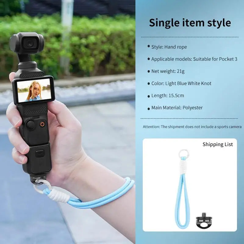 Lanyard OSMO Pocket 3 360 Wrist Hand Strap Handheld Gimbal Camera Qme Blue