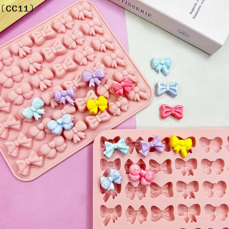 Bow Silicone Molds 6 Different Shapes 36-Cavity Chocolate Fondant Qme
