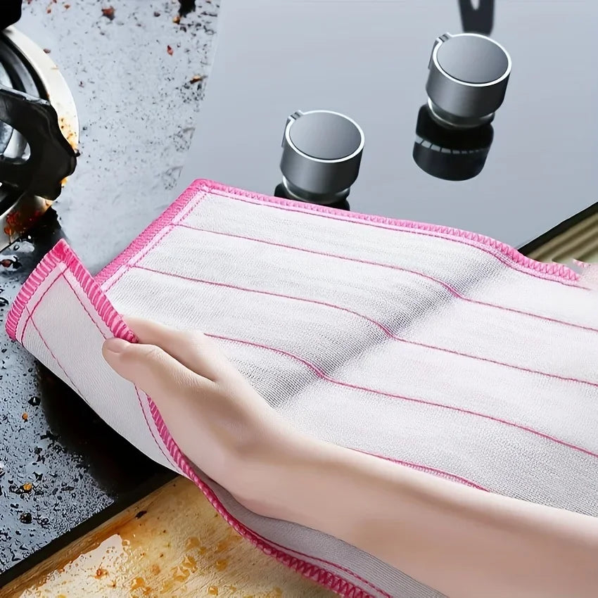 Super absorbent thick type dishcloth - Reusable kitchen, bathroom and outdoor cleaning towel Qme