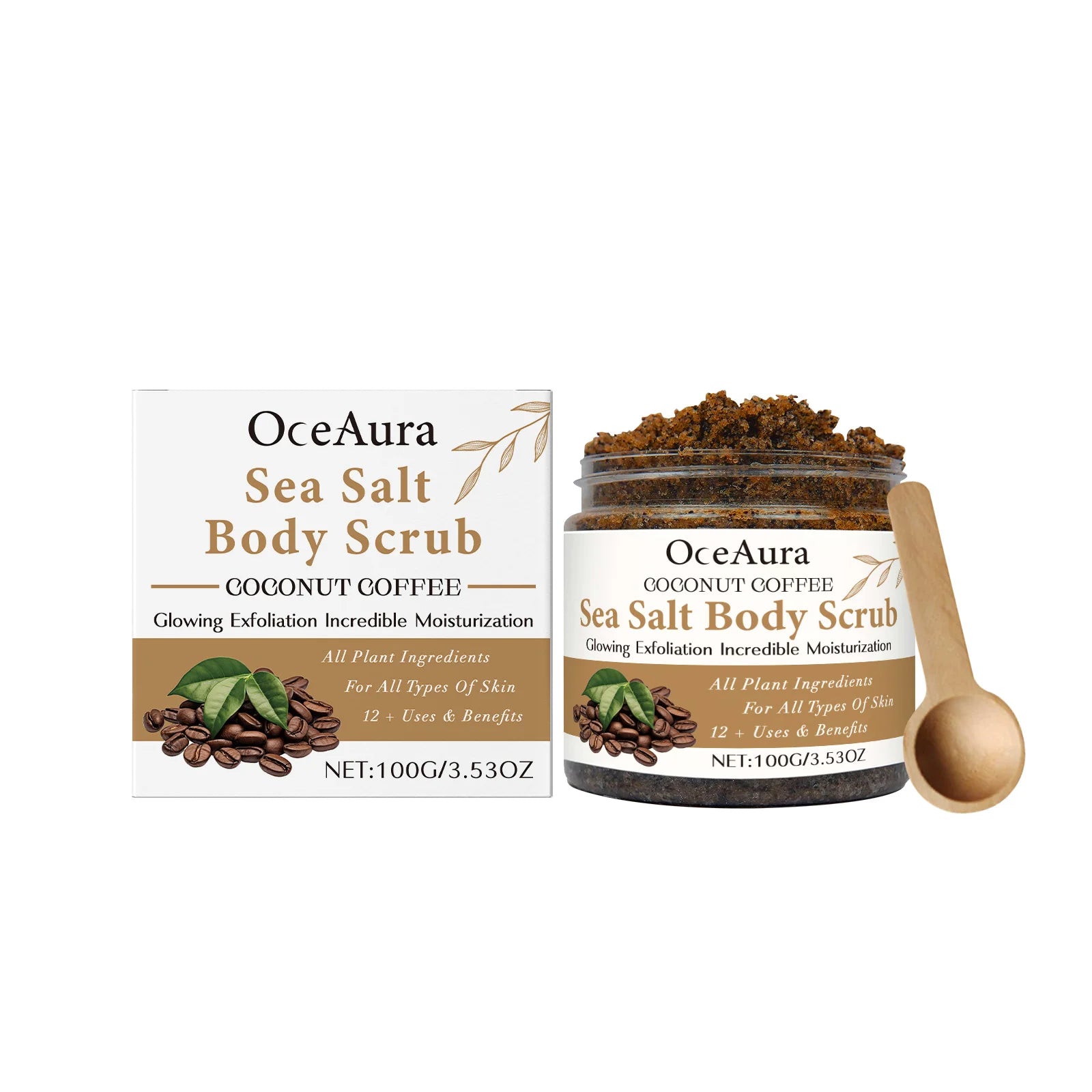 Body Scrub Cream for Bath Shower Deep Cleaning Whitening Exfoliating Removal Melanin Repair Brighten Moisturizing No Tight Qme Coffee