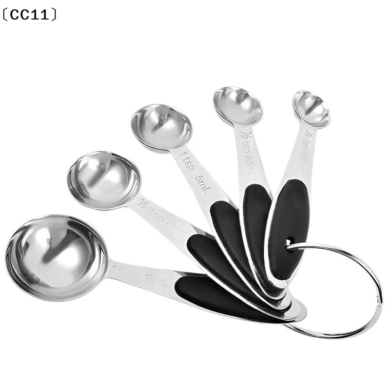 Stainless Steel Measuring Cups Spoons Kitchen Accessories Baking Cake Qme