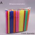 Colorful Reusable PP Wide Straws Milk Tea Shakes Popsicles Food-safe Qme 100pcs A