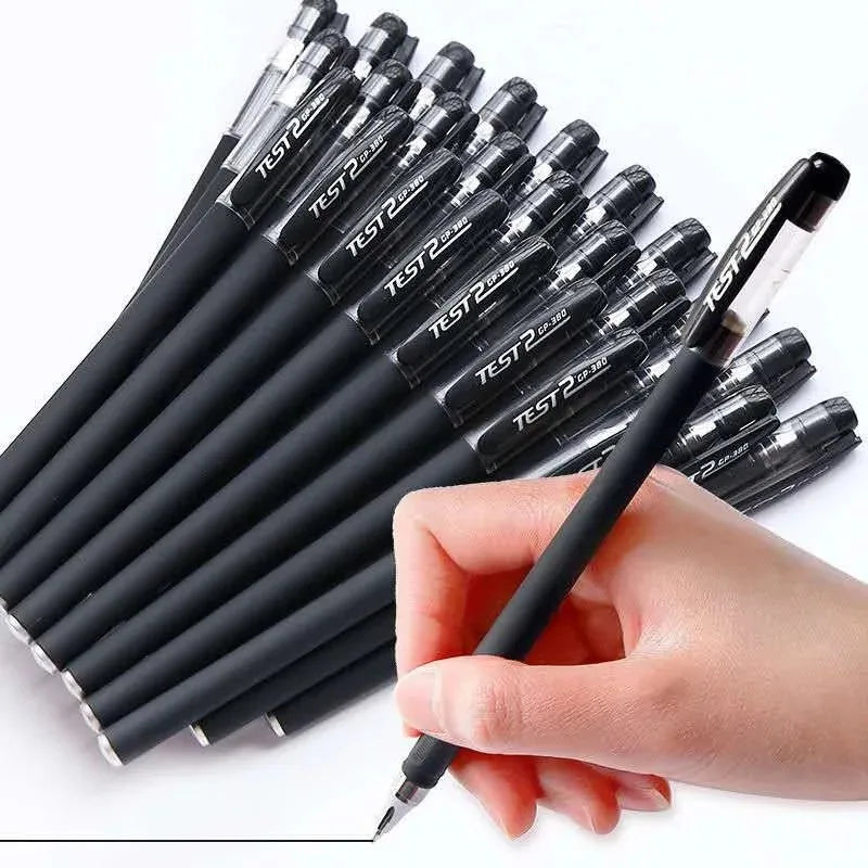 Gel Pens,10 Pcs 0.5mm Black Ink Pens Fine Point Smooth Writing Pens, for Journaling Note Taking, Office School Supplies Qme