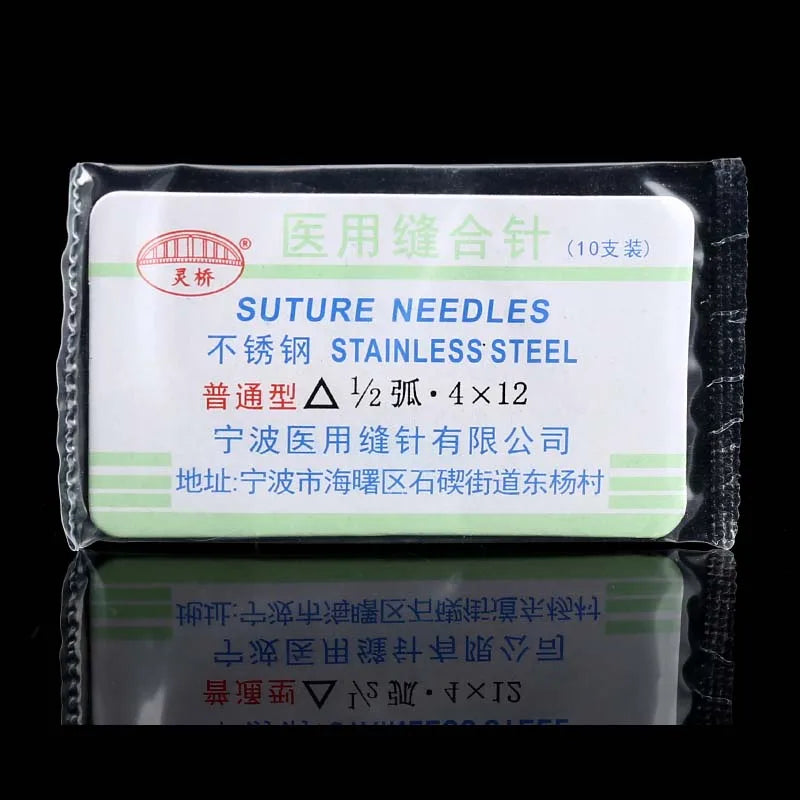 Medical Surgical Suture Needle Triangle Double Eyelid Buried Eyebrow Qme green