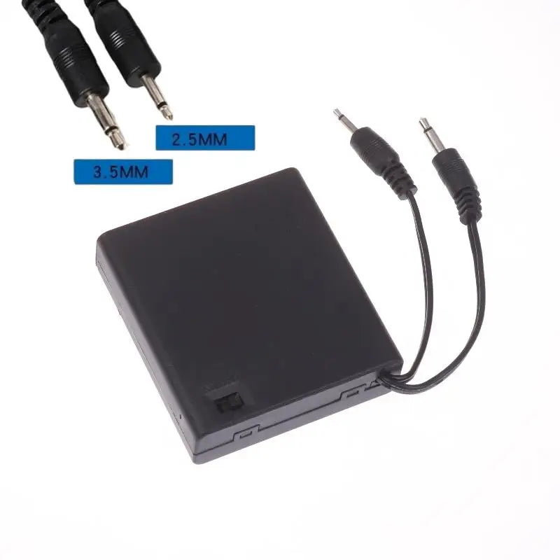 1Pcs 2.5mm Plug Password Electronic Lock Emergency Spare Battery Box Accessories 6V Safe Universal External Power Box Qme double head