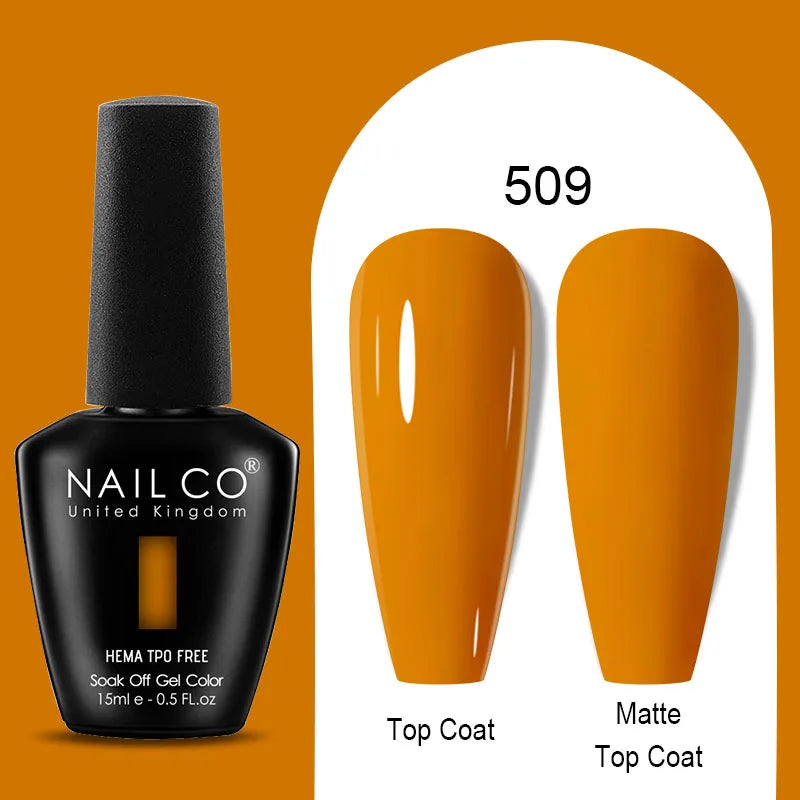 Nailco Jelly Gel Nail Polish Transparent Varnishes 44 Colors Red Pink