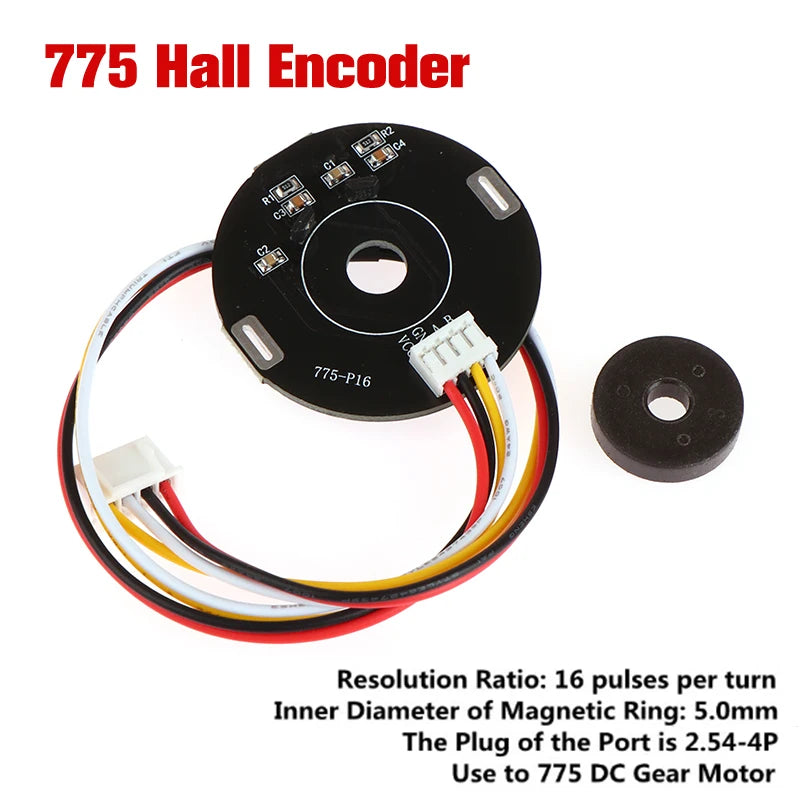 775-P16 Double Hall Magnet Encoder Code Plate Magnetic Induction Rotation Speed Direction Sensor Use To 775 DC Gear Motor. Qme Default Title