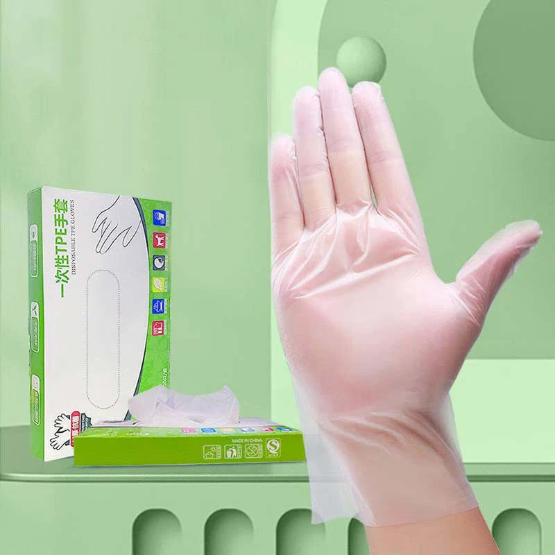 Box Latex Gloves Transparent Non-slip Acid Work Safety Food Grade Qme