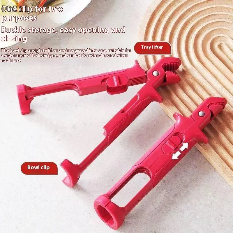 CC11Anti-scald Clip Silicone Kitchen Anti Scald Plate Bowl Dish Pot Qme