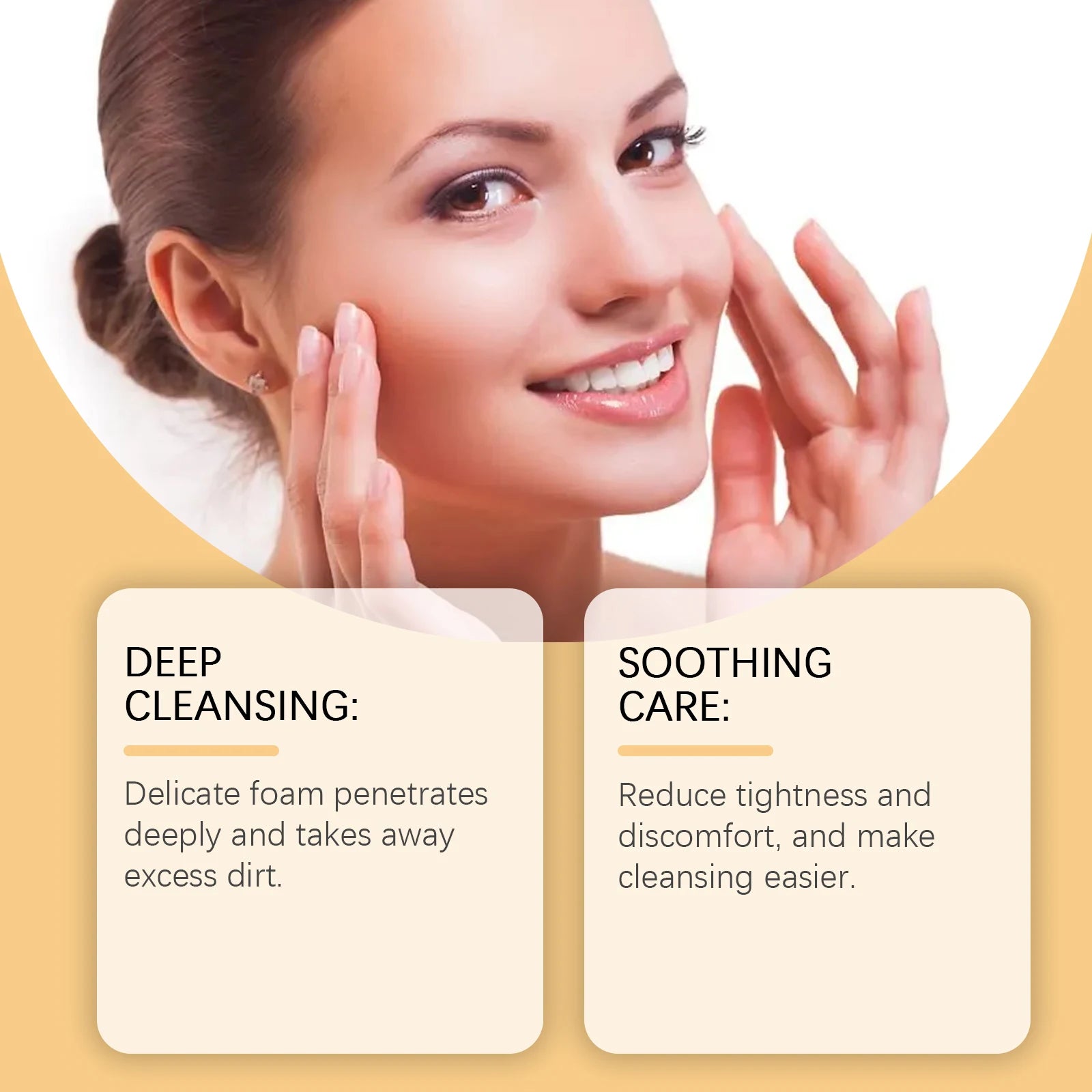 Centella Facial Cleanser Gentle Deep Cleansing Foam Oil Control Soothing Refreshing Pore Care Moisture Lock for Soft Smooth Skin Qme
