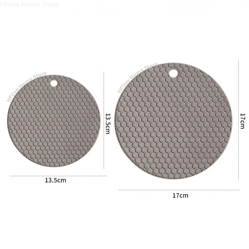 Multifunctional Kitchen Silicone Tableware Mat Hot Dishes Heat Resistant Pads Non Slip Pot Holders Kitchen Counter Accessories Qme