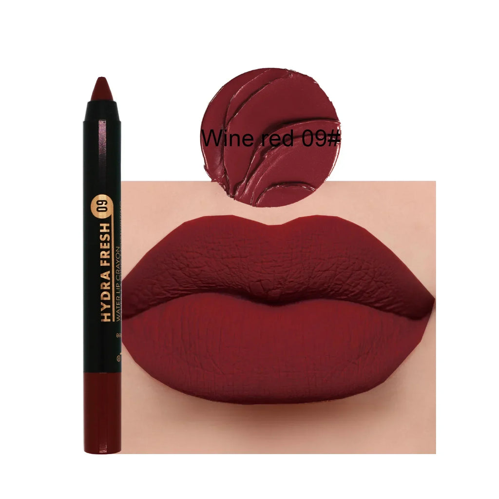 Matte Velvet Lipstick Pencil Waterproof Long Lasting Sexy Red Lip Sticks Non-Stick Cup Makeup Lip Tint Pencil Cosmetics 15Colors Qme 9