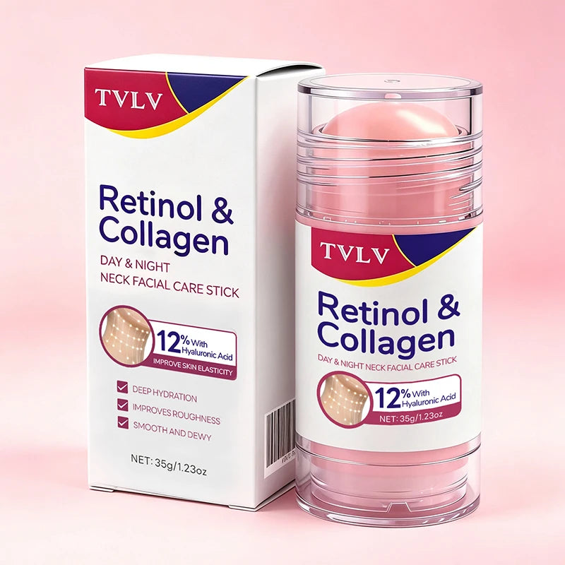 Retinol Collagen Day Night Neck Facial Care Stick Hydrating Highly Qme 35g peach flavor