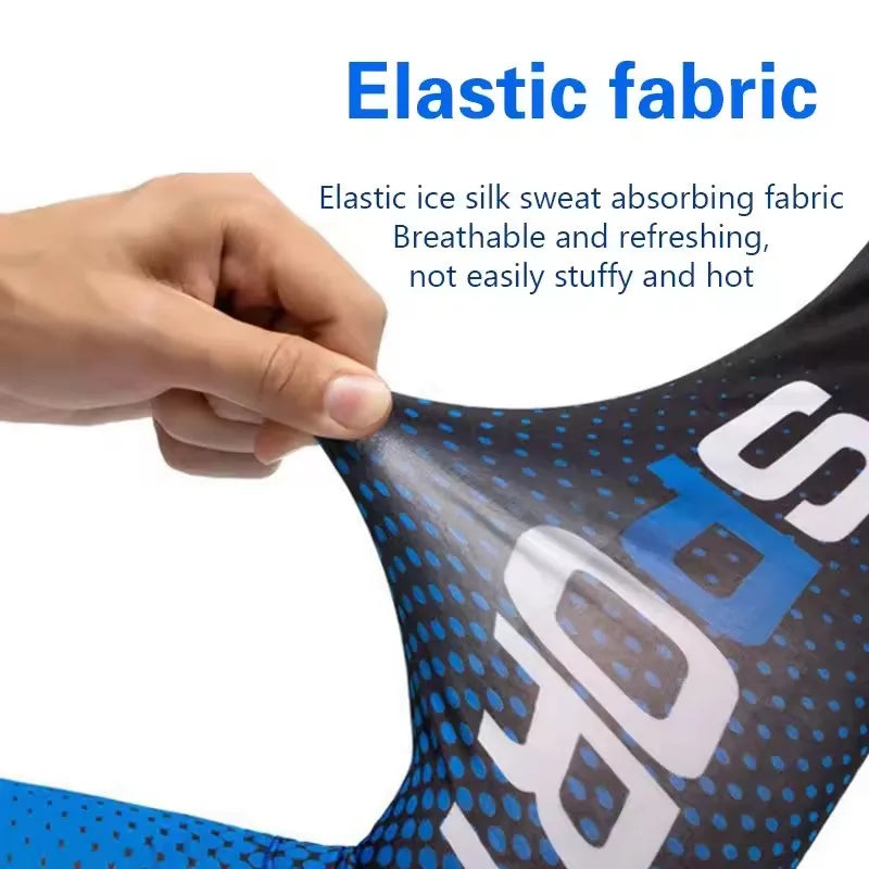 Ice Silk UV Protection Arm Sleeves Unisex Cooling Anti-Slip Breathable For Cycling Driving Outdon Outdoor Sports Cycling Sleeves Qme