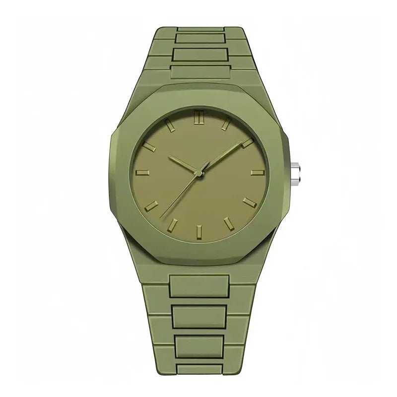 Men's wristwatch watch Southeast Asia Middle East dopamine plastic men's and women's quartz watch Qme green