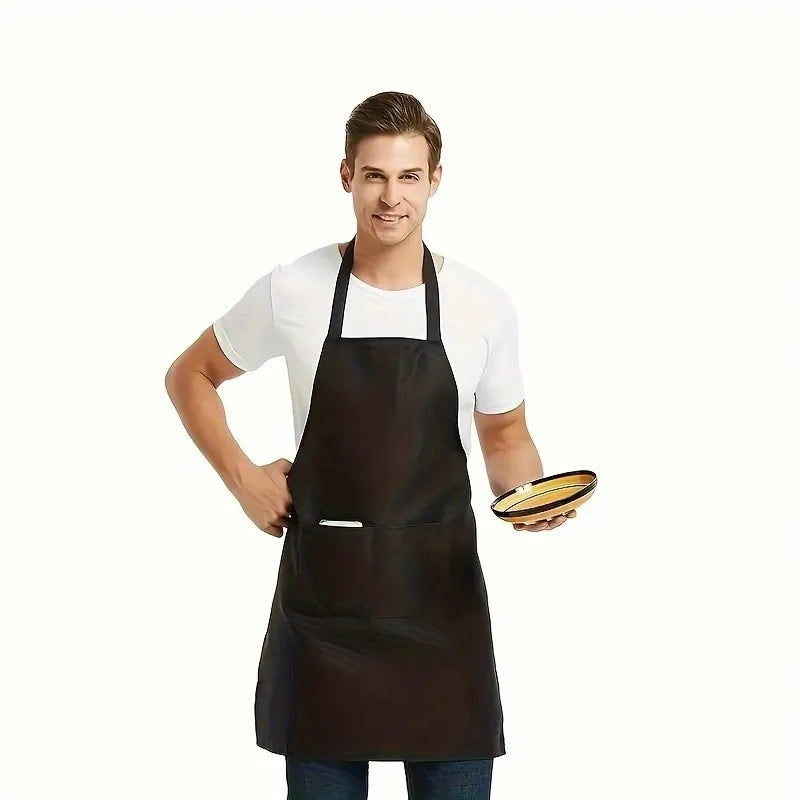 4pcs Adjustable Canvas Aprons with Pockets Comfort Fit for Cooking Chefs Waiters BBQs Hairdressers Easy Clean Qme
