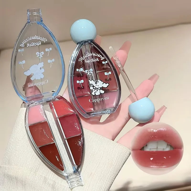 6 Colors Mirror Lip Glaze Hydrating Plumping Long-lasting Wear Easy Qme