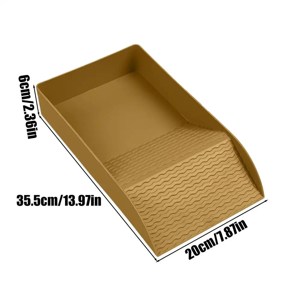 Tortoise Water Bowl Reptile Bathing Dish with Ramp Aquarium Ornament Water Bowl for Turtle Bearded Dragon Lizard Gecko Snake Qme large