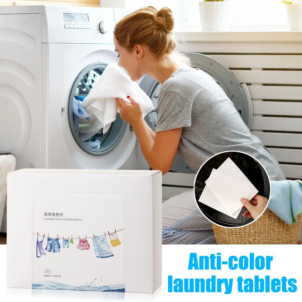 Catcher Laundry Sheets 30-Count Run Remover Household Supplies Fabric Qme