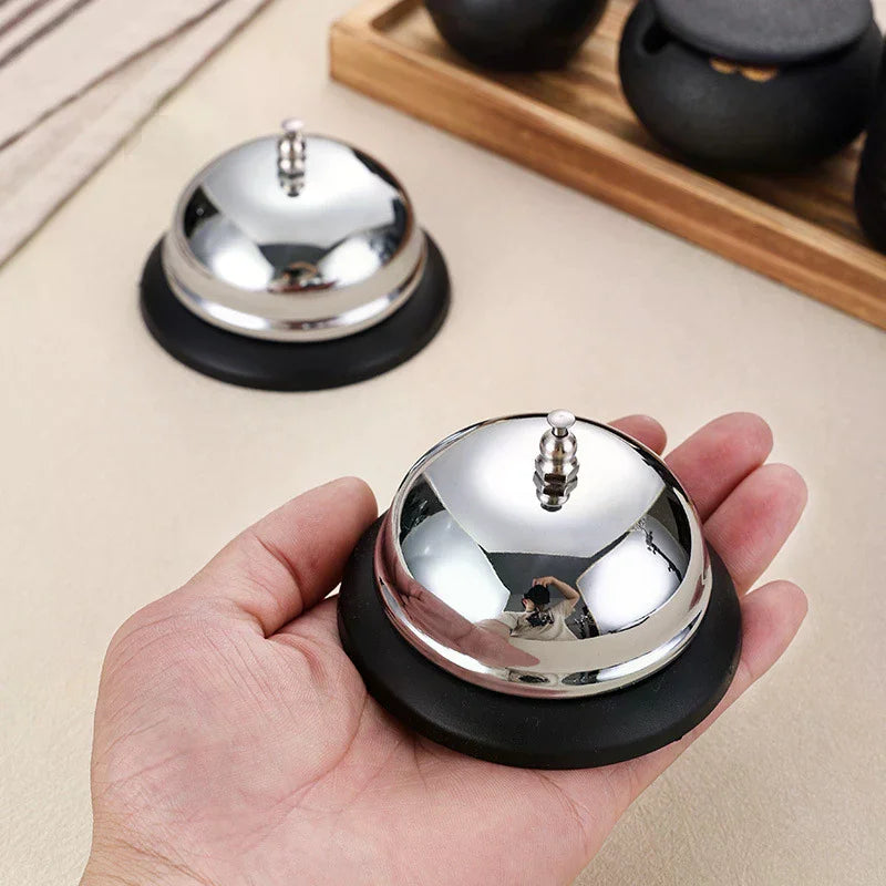 Vintage Metal Service Bell Counter Desk Bell For Restaurant, Hotel, Game Show, Coffee Shop Multifunctional Portable Hand Bell Qme