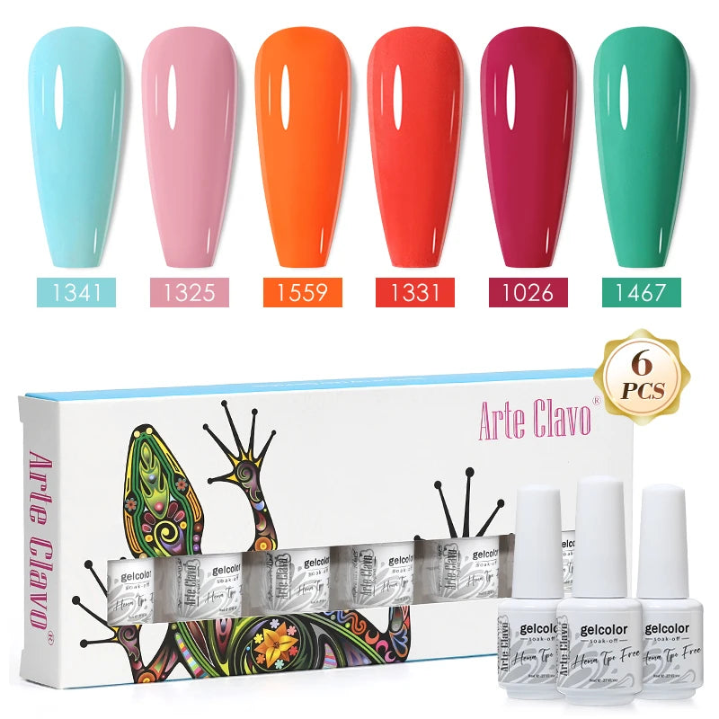 Arte Clavo Colourful Box Nail Gel Polish Semi Permanent UV Led Qme ZH28