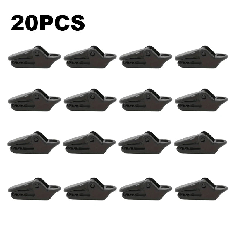 20 Durable PC Tent Clips - Windproof and Fade-proof, Easy to Carry Design, Suitable for Safe Outdoor Camping, Camping Accessorie Qme 20pcs