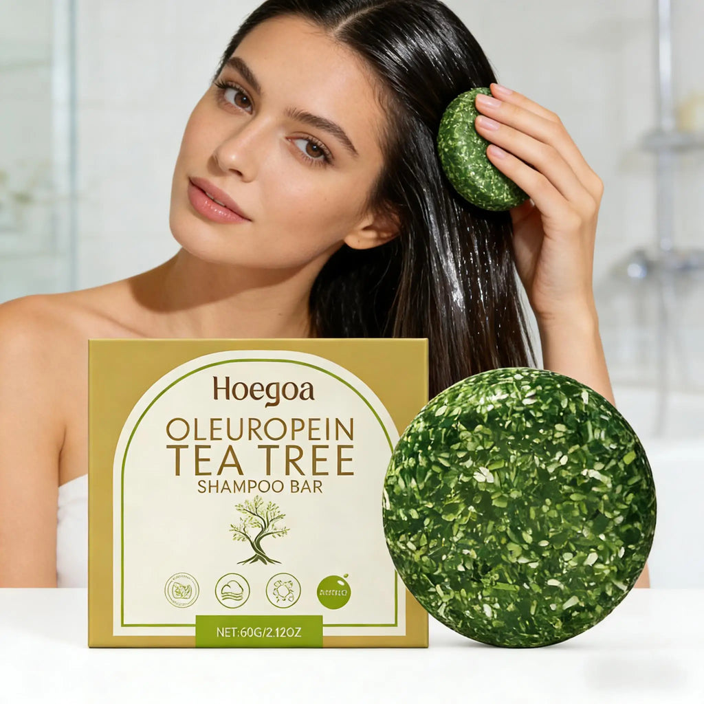 Tea Tree Oil Shampoo for Dranduff Removal Deep Cleansing the Scalp Control Oil Nourishing Repair Damaged Hair Essential Oil 60g Qme