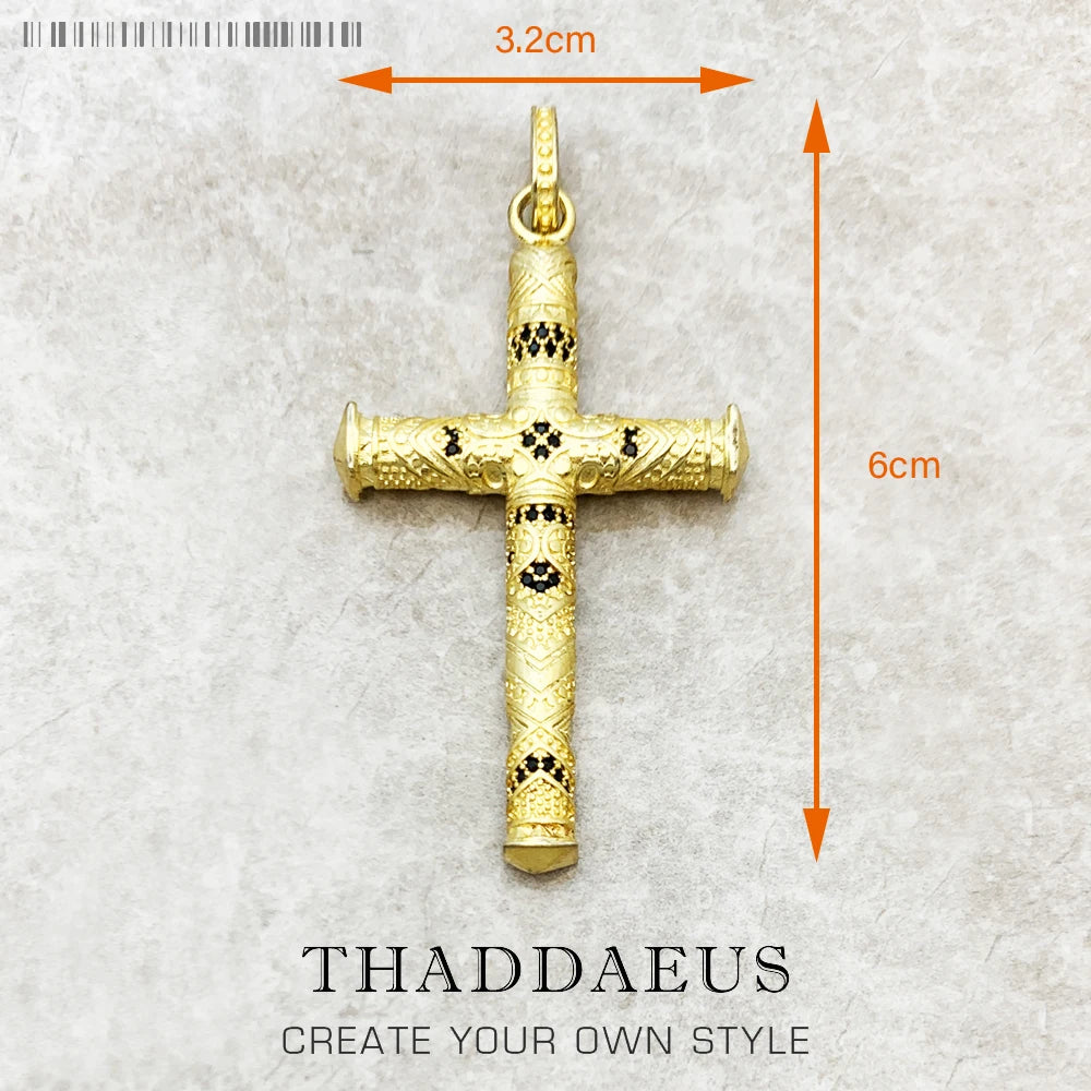 Pendant Majestic Cross & Crown Jewelry Europe 925 Sterling Silver Symbolism Promises Shield And Certaint Gift For Woman Men Qme 3