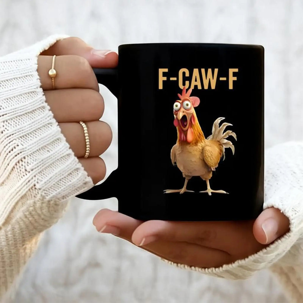 Coffee Cup Funny Drinkware Decoration Ceramic Coffe Mug Rooster Motif Qme
