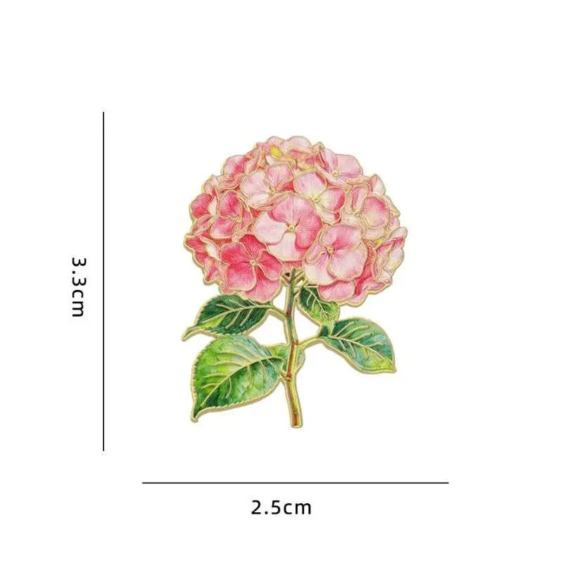 1/4Pcs Assorted Elegant Botanical Enamel Flower Pins Plant Lapel Brooches for School Uniform Decor Students Birthday Gift Qme A4