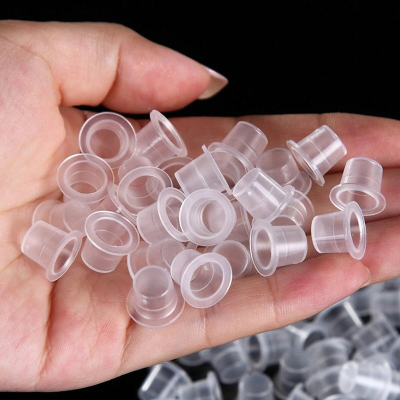 1000pcs 8mm Small Size Tattoo Ink Cups Caps Permanent Makeup Pigment Cups Caps Supply YIC9-1000# Qme