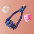 Portable Finger Joints Massager Elastic Handle Dual-row Roller Design Qme Dark blue