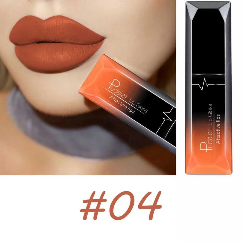 Matte Liquid Lipstick 17 Colors Long Lasting Lip Gloss Velvet Cream Qme 04