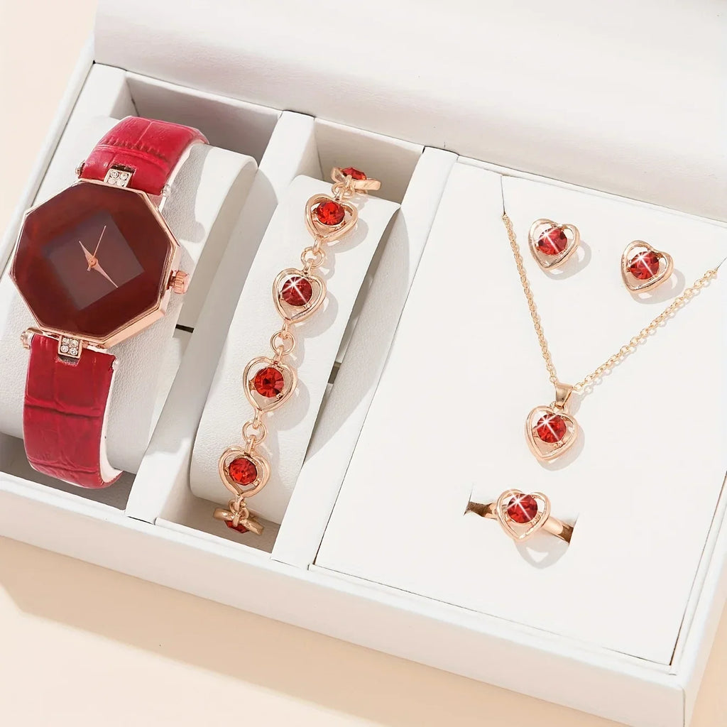New Light Luxury Women's Watch Diamond Cutting Surface Water Diamond Watch Versatile Belt Quartz Watch Qme 3 No
