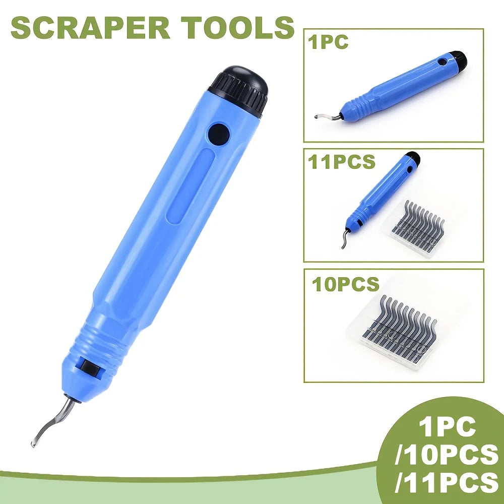 1/10/11 pcs manual deburring trimming scraper chamfering deburring tool - for copper pipe reamers, wood, steel Qme
