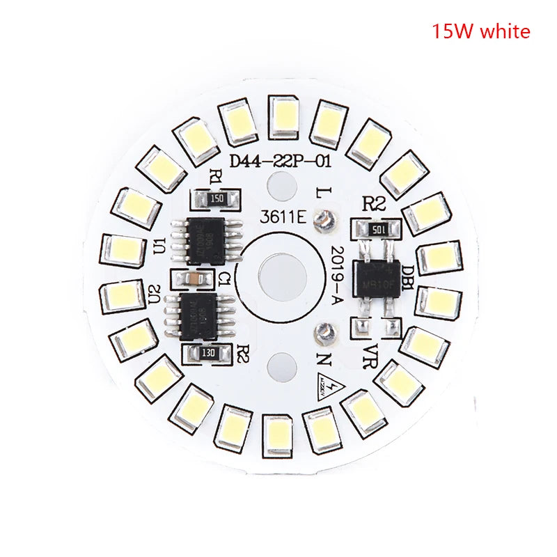 LED Bulb Patch Lamp SMD Plate Circular Module Light Source Qme 15w white