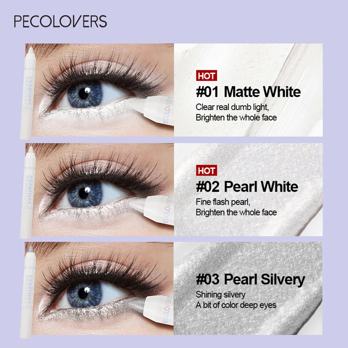 Smoky Champagne Eyeshadow Pen Face Highlight Pearl Shimmer Eye Makeup Qme
