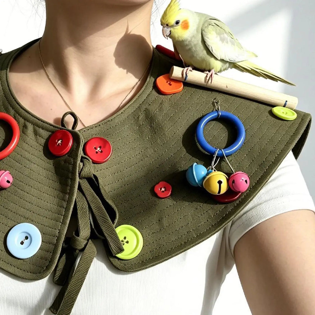 Bird Poop Shoulder Protector Anti-scratch Reusable Washable Guard Pet Qme