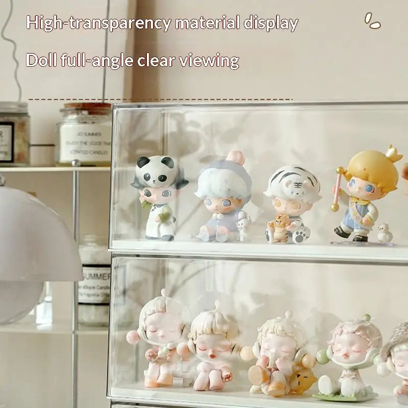 Storage Box Stackable Dustproof Rack Acrylic Doll Collectible Display Qme
