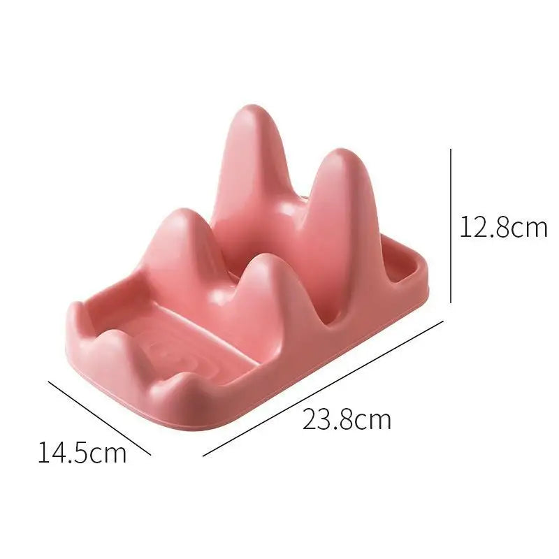Kitchen Organizer Spatula Pot Lid Rack Shelf Plastic Spoon Rest Qme A4