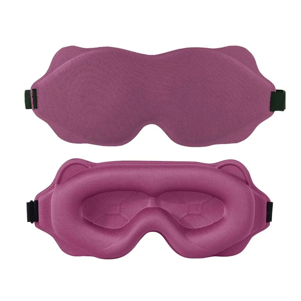 3D Sleeping Mask Slaapmasker Night Sleep Patch Portable Eyemask Pad Sleeping Mask Eyepatch Blindfold Light Travel Nap Eye Mask Qme rose pink