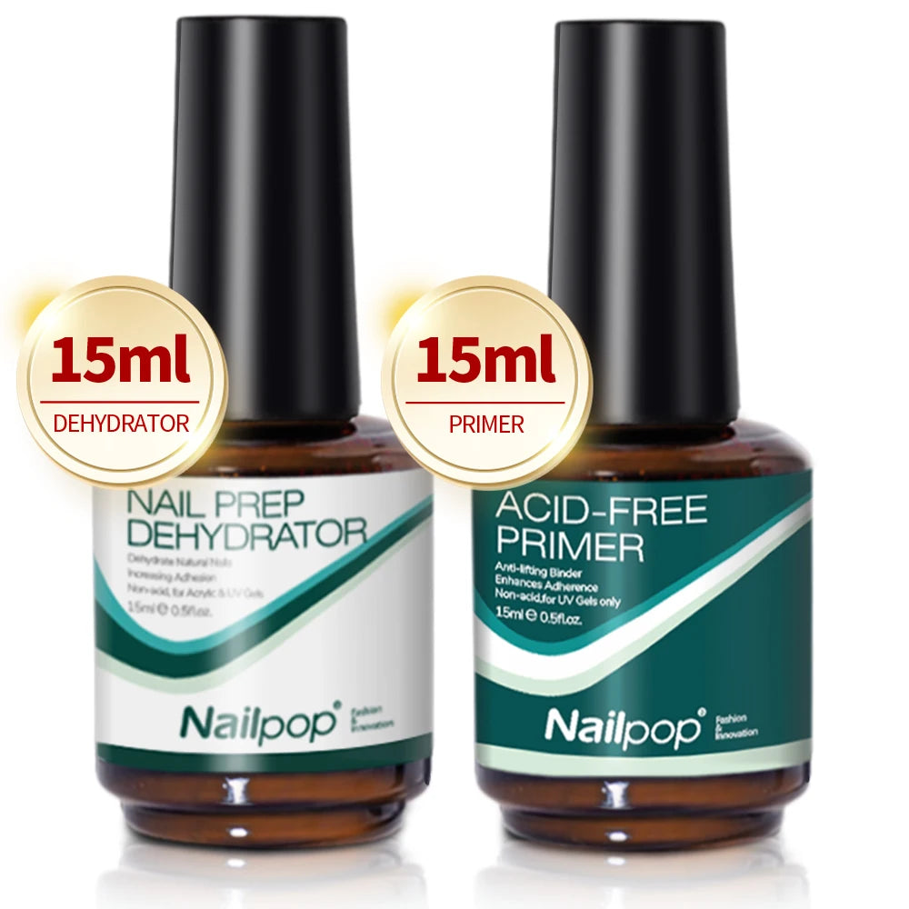 Nail Dehydrator Primer Acid Natural Prep Dehydrate Bond Bonding Qme Nail Prep Kit