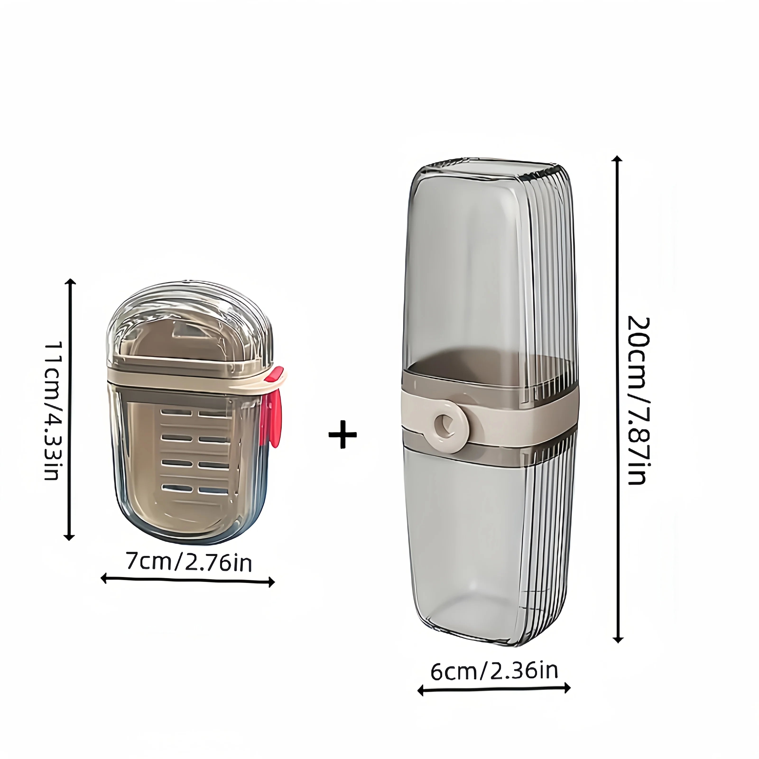 Portable Travel Bathroom Set Transparent Toothbrush Cup Soap Box Dustproof Storage Holder for Trip Camping Gym Wash Organizer Qme