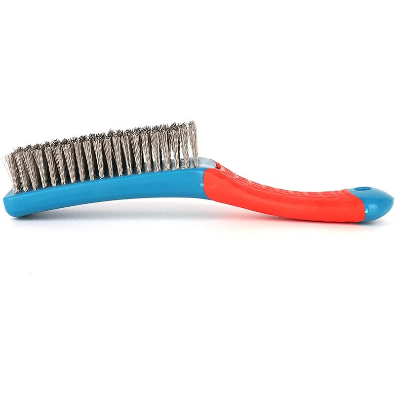 Heavy Duty Stainless Steel Wire Brush Comfortable Plastic Handle Qme