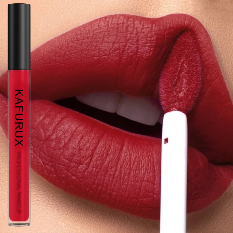 Matte Highly Pigmented Lip Glaze Velvet Finish Liquid Lipstick Qme