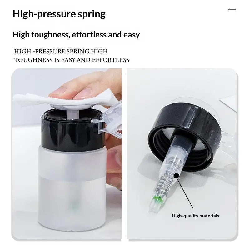 Nail Art Press Pump Bottle Leakproof Design Easy Dispensing Home DIY Qme