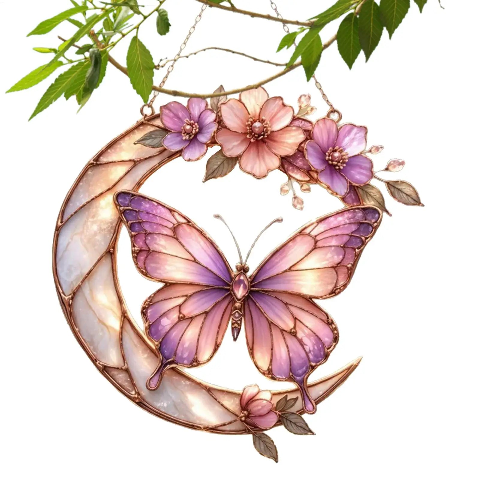 Butterfly Decor 2D Small Butterfly Home Decor Outdoor Wall Art Sunlight Catchers For Backyard Patio Balcony Tree Window Living Qme