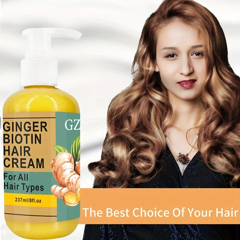 GZE GINGER BIOTIN HAIR CREAM Hair Mask Moisturizing For Damaged Hair Strengthen Hair Qme