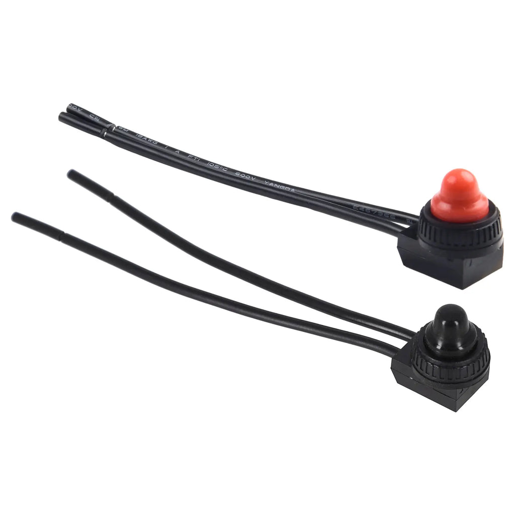 1 PC 12V Waterproof Latching Push Button On-Off Switch With Leads Wire Plant Lamp Agricultural Irrigation Cultivation Switch Qme