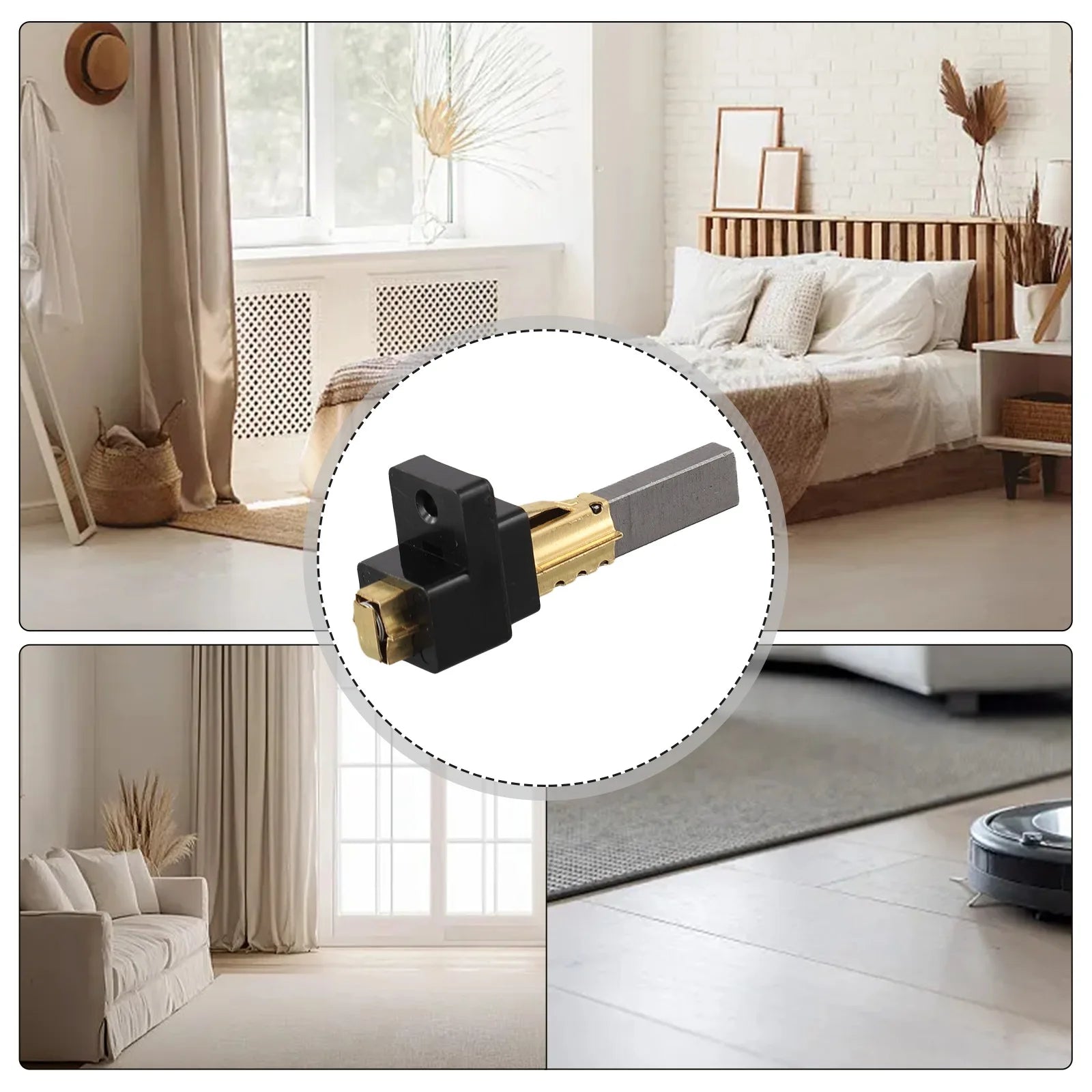 Vacuum Cleaner Carbon Brush Replaces For Vacuums Motor Carbon Brush Holder 6.5X11X32mm Sweeping Machine Spare Accessories Qme